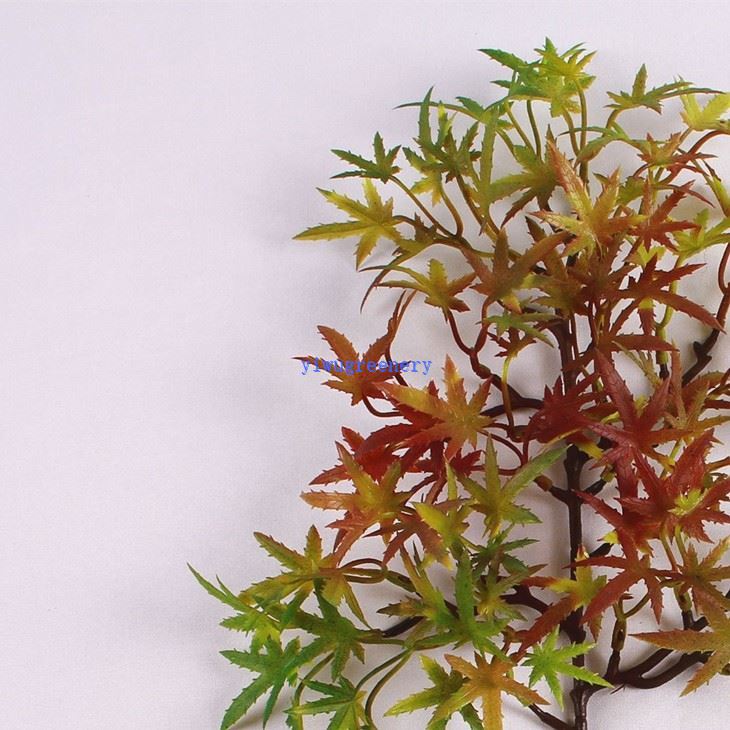 faux green and brown maple stems